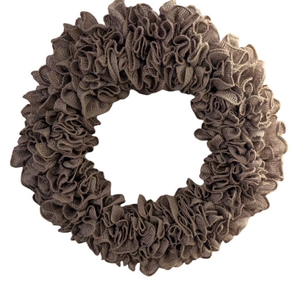 Ruffled Burlap Wreath